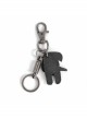 Punk Unisex Black Cortex Dog Shape Design Metal Buckle Keychain