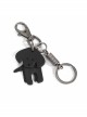 Punk Unisex Black Cortex Dog Shape Design Metal Buckle Keychain
