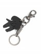 Punk Unisex Black Cortex Dog Shape Design Metal Buckle Keychain