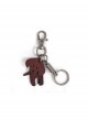 Punk Unisex Red Cortex Dog Shape Design Metal Buckle Keychain
