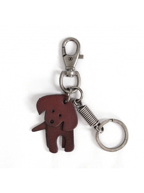 Punk Unisex Red Cortex Dog Shape Design Metal Buckle Keychain