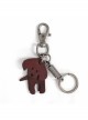 Punk Unisex Red Cortex Dog Shape Design Metal Buckle Keychain