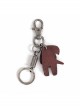 Punk Unisex Red Cortex Dog Shape Design Metal Buckle Keychain