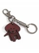 Punk Unisex Red Cortex Dog Shape Design Metal Buckle Keychain