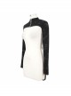 Punk Skull Pattern Print Back Strap Buckle Design Black Female Shawl
