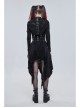 Punk Skull Pattern Print Back Strap Buckle Design Black Female Shawl