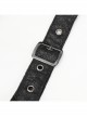 Punk Cross Leather Straps On Chest Design Metal Five-Pointed Star Decoration Female Long Cape With Hood