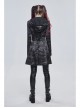 Punk Dark Pattern Pentagram Shape Design Metal D-Shaped Buckle Decoration Female Hooded Coat