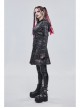 Punk Dark Pattern Pentagram Shape Design Metal D-Shaped Buckle Decoration Female Hooded Coat