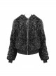 Two-Tone Woolen Grain Fleece D-Shaped Buckle With Leather Drawstring Stitching On The Shoulder Metal Five-Pointed Star Zipper Female Coat