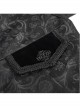 Gothic Embroidered Print Pattern Metal Pattern Buckle Decoration Trumpet Sleeve Design Tuxedo