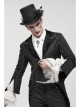 Gothic Embroidered Print Pattern Metal Pattern Buckle Decoration Trumpet Sleeve Design Tuxedo