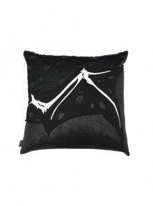 Gothic Irregular Crack Design Double-Sided Printing Bat Wings Shape Detachable Pillow In Knitted Fabric