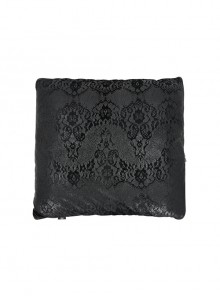 Gothic Pattern Printed Velvet Fabric Expandable With Metal Zipper Pillow