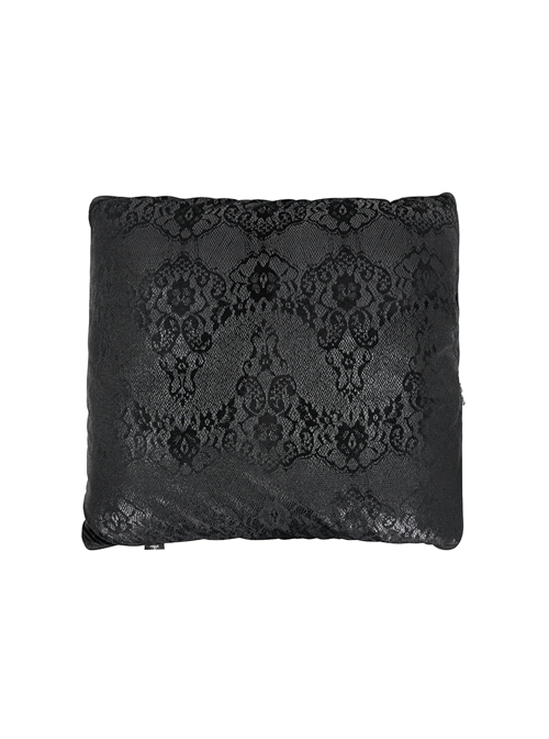 Gothic Pattern Printed Velvet Fabric Expandable With Metal Zipper Pillow
