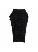 Gothic Plush Fabric Skeleton Printing Coffin Three-Dimensional Bead Decoration Pillow
