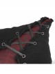 Punk Twill Imitation Leather Cross-Shaped Metal Grommets With Drawstring Design Pillow