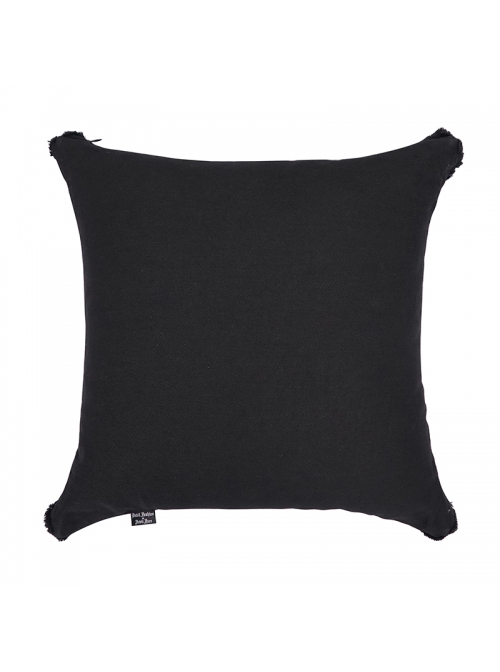 Punk Twill Imitation Leather Cross-Shaped Metal Grommets With Drawstring Design Pillow