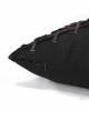 Punk Twill Imitation Leather Cross-Shaped Metal Grommets With Drawstring Design Pillow