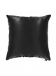 Black Gothic Shiny Woven Fabric Cross-Shaped Metal Grommets With Drawstring Design Removable Pillow