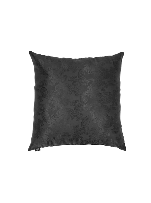 Black Gothic Shiny Woven Fabric Pattern Printing Decoration  Satin Pillow