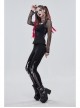 Gothic Black Stretch Knitted Fabric Spliced Mesh Devil Sheep Head Pattern Printing Leggings