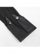 Punk Vertical Suture Texture Leather Metal Buckle Design Decoration Long Shirt