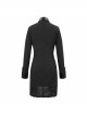 Punk Vertical Suture Texture Leather Metal Buckle Design Decoration Long Shirt