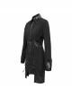 Punk Vertical Suture Texture Leather Metal Buckle Design Decoration Long Shirt