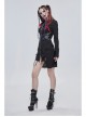 Punk Vertical Suture Texture Leather Metal Buckle Design Decoration Long Shirt
