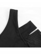 Punk Asymmetric Distressed Design Metal Ghost Hand Buttonhole Decoration Dress