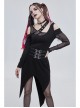 Punk Asymmetric Distressed Design Metal Ghost Hand Buttonhole Decoration Dress