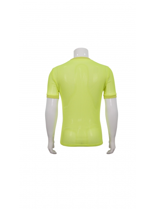 Gothic Diamond-Shaped Net Hyperelastic Basic Style Short Sleeve Crew Neck Men T-Shirt