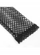 Knitted Cotton Stitching Mesh Yarn Deep V Basic Style Metal Pentagram Decoration Punk T-Shirt