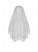 Gothic Embroidery Floral Pattern Decoration Female White Romantic Veil