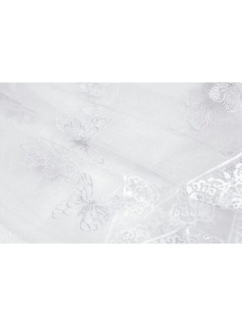 Gothic Embroidery Floral Pattern Decoration Female White Romantic Veil