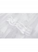 Gothic Embroidery Floral Pattern Decoration Female White Romantic Veil