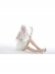 Gothic Embroidery Floral Pattern Decoration Female White Romantic Veil