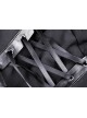 Black Chest Pleated Design Decorated With Metal Star Lace-Up Waist Lapel Dress