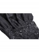 Gothic Fake Two Pieces Sexy Lace Embroidery Wide Mouth Flared Sleeve Design Inside Join Dress