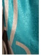 Game Genshin Impact Gorou Women's Wear Shape Miss Hina Halloween Cosplay Costume Cyan Long Dress Set