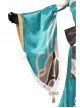 Game Genshin Impact Gorou Women's Wear Shape Miss Hina Halloween Cosplay Costume Cyan Long Dress Set