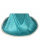 Game Genshin Impact Gorou Women's Wear Shape Miss Hina Halloween Cosplay Costume Cyan Long Dress Set