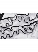 Sexy Lace Pleated Design Punk  Black Line Pattern Decoration Strap Dress