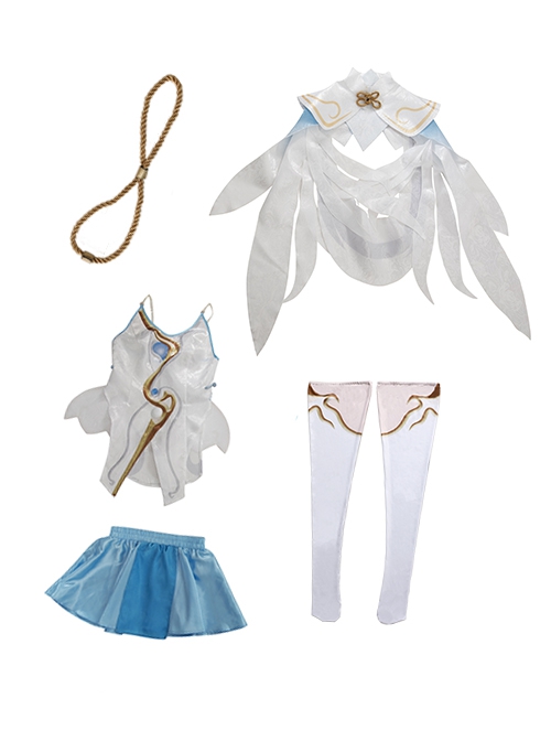 Game Honor Of Kings Sun ShangXiang And Arena Of Valor Violet Joint Twin Skins Realm Guardian Sun ShangXiang Halloween Cosplay Costume Set