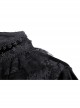 Gothic Velvet Sexy Hollow Chest-High Neckline Button Design Patchwork Lace Print Dress