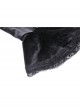 Gothic Velvet Sexy Hollow Chest-High Neckline Button Design Patchwork Lace Print Dress