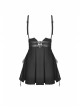 Punk Rock Cross Side Rope Pleated Design Double Row Belt Decoration Strap Dress