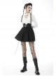 Punk Rock Cross Side Rope Pleated Design Double Row Belt Decoration Strap Dress