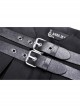 Punk Rock Cross Side Rope Pleated Design Double Row Belt Decoration Strap Dress
